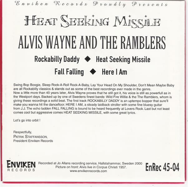 Single - Alvis Wayne and the Ramblers - Heat Seeking Missile