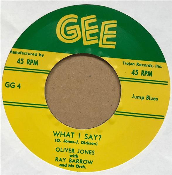 Single - Eddie ‘Tex’ Curtis - Shake Pretty Baby Shake / Oliver Jones - What I Say