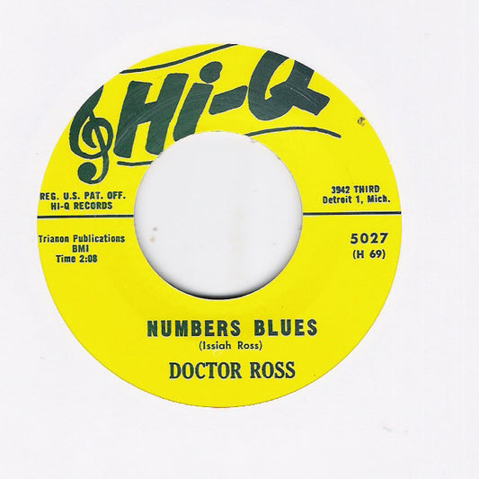 Single - Doctor Ross - Numbers Blues/ Cannonball