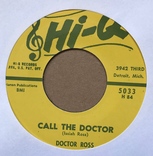 Single - Doctor Ross - Call The Doctor / New York Breakdown