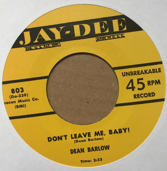 Single - VA - Bean Barlow - Dont Leave Me Baby / Otis Blackwell - My Josephine