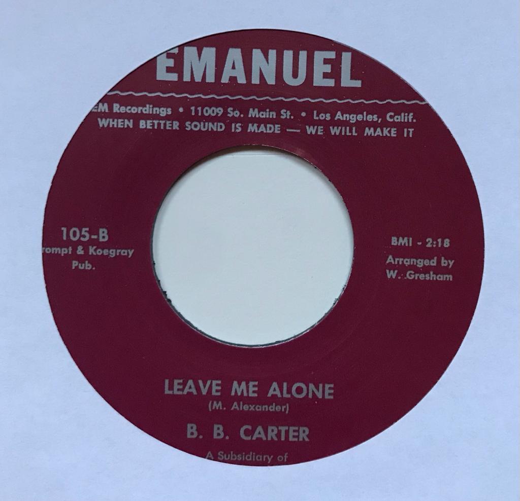 Single - B.B. Carter - Leave Me Alone - Sweet Words
