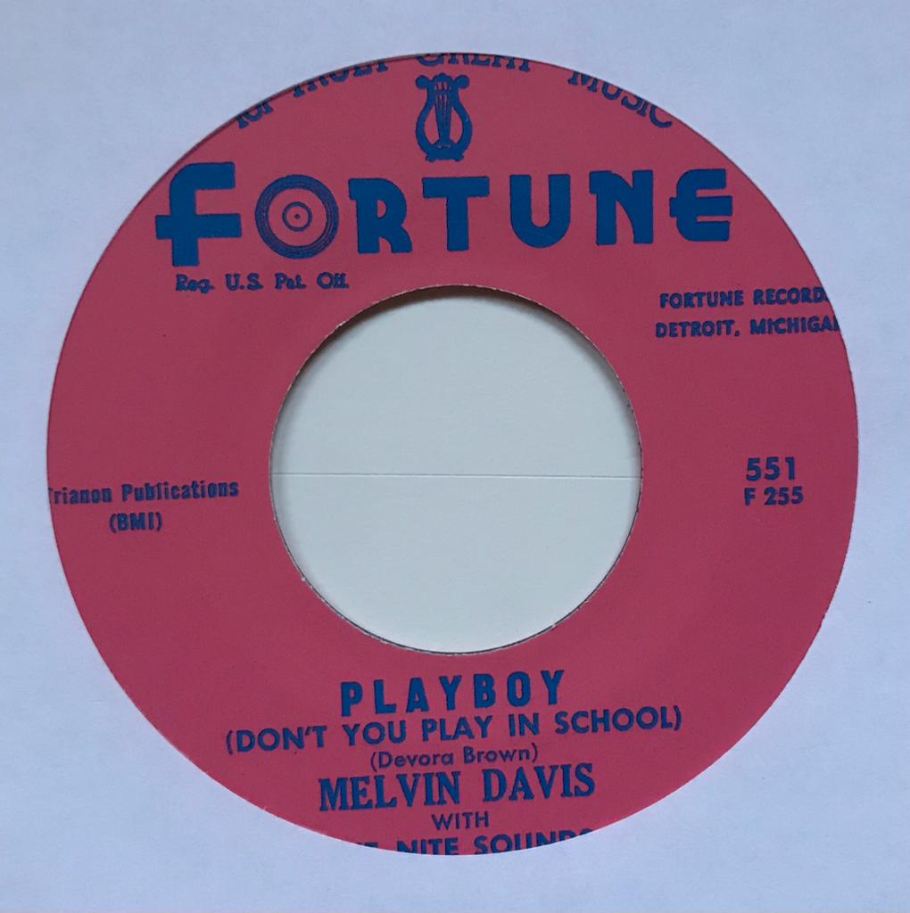 Single - Melvin Davis - Playboy - I Won't Be Your Fool