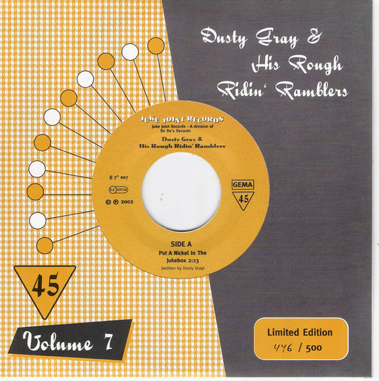 Single - Dusty Gray & his Rough Ridin' Ramblers - Put A Nickle In The Jukebox, Jukebox Is Playin The Blues