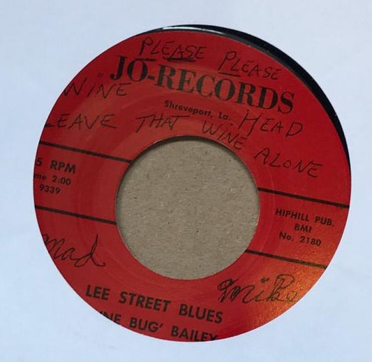 Single - 'June Bug' Bailey - Louisiana Twist; Lee Street Blues