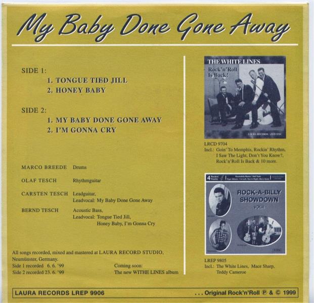 Single - White Lines - My Baby Done Gone Away