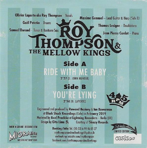 Single - Roy Thompson & the Mellow Kings - Ride With Me Baby