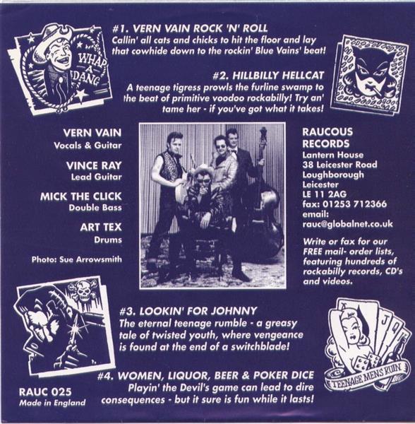 Single - Vern Vain & The Blue Veins - Vern Vain Rock'n'Roll, Hillibilly Hellcat