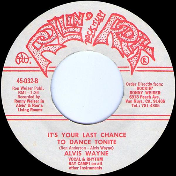 Single - Alvis Wayne - I Wanna Eat Your Pudding; It's Your Last Chance To Dance Tonite