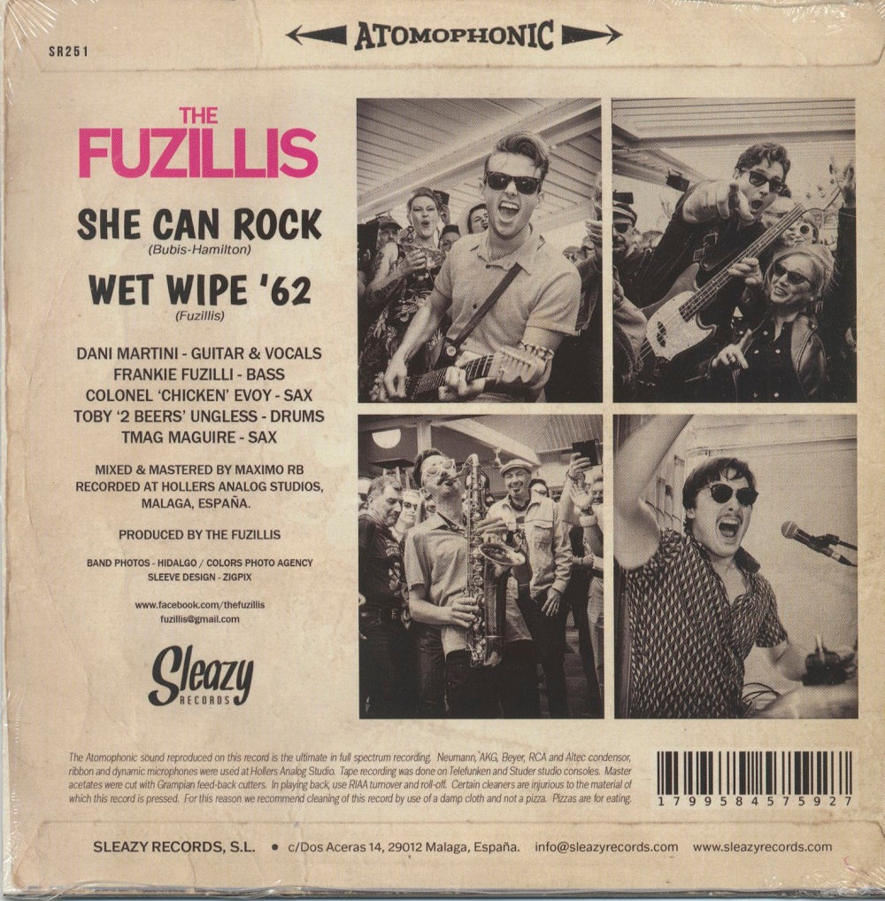 Single - Fuzillis - She Can Rock; Wet Wipe '62