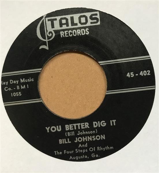 Single - Bill Johnson - You Better Dig It / The Right To Love