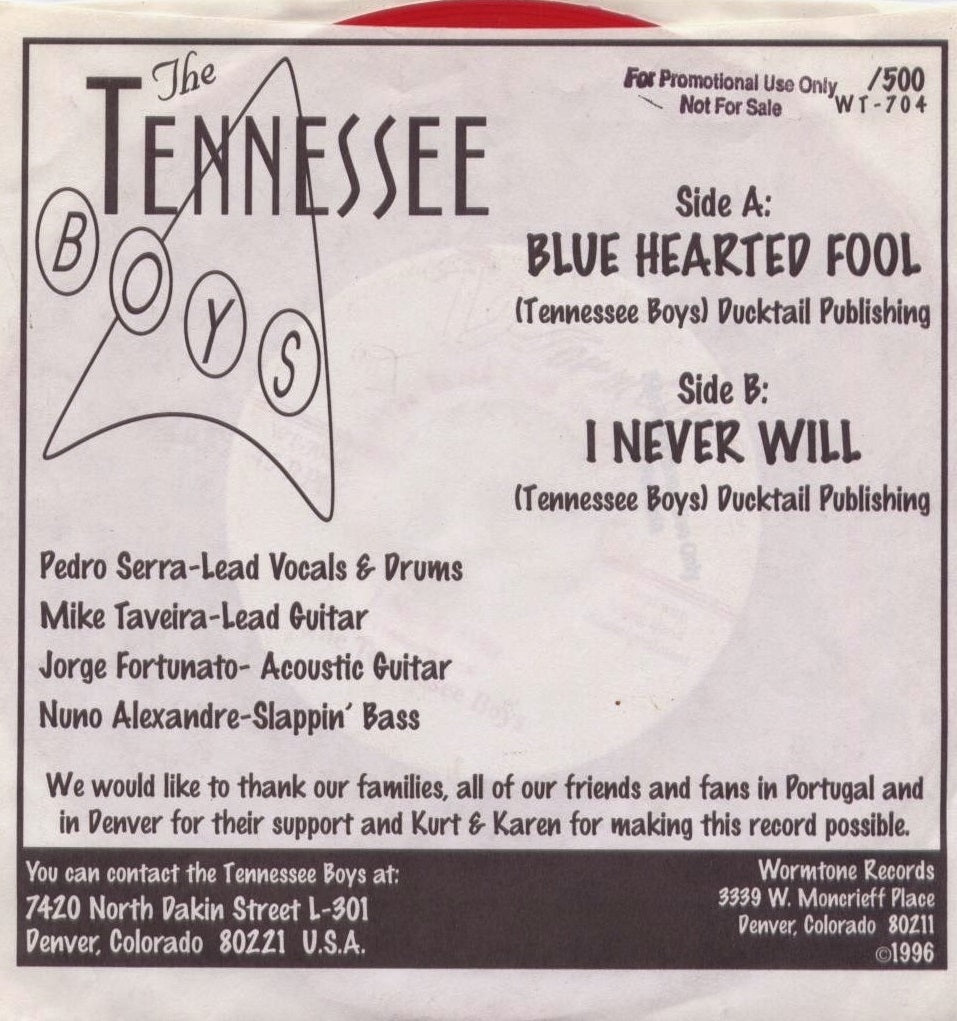 Single - Tennessee Boys - Blue Hearted Fool