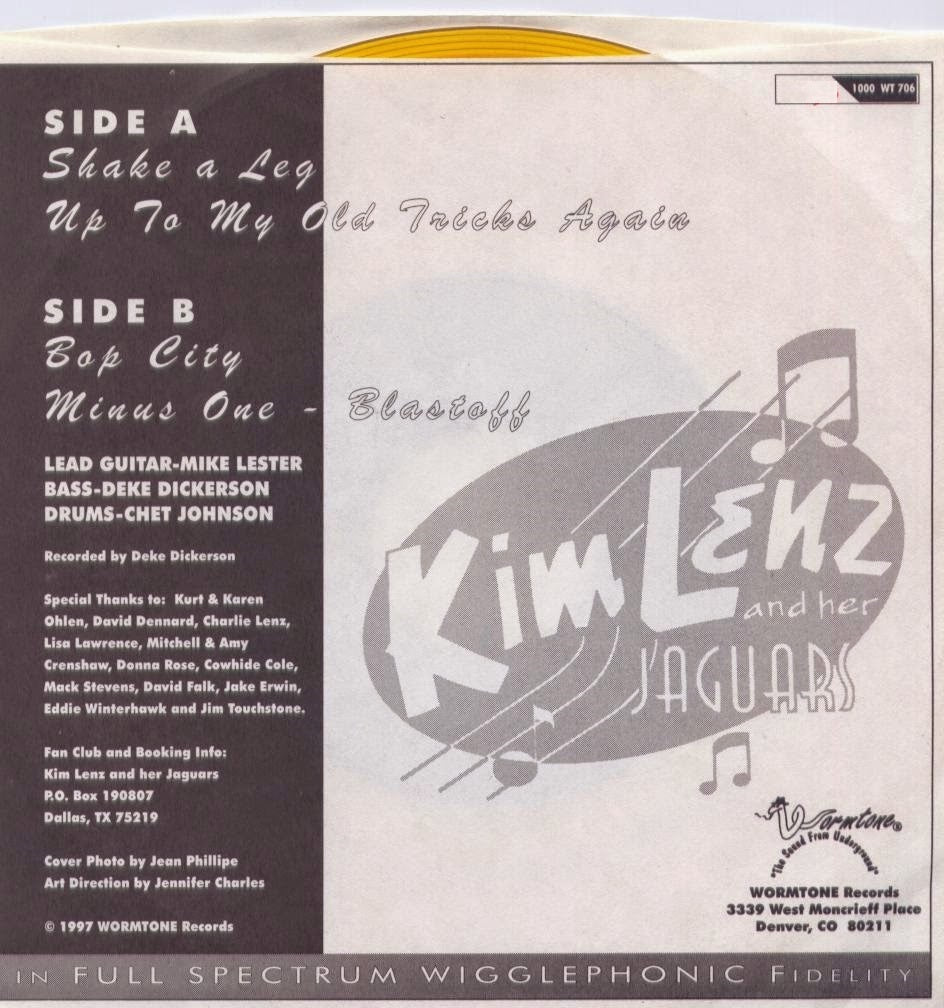Single - Kim Lenz & Her Jaguars - Shake A Leg, Up To My Old Tricks Again, Bop City