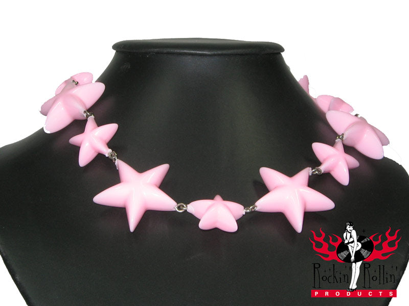 Halskette Stern - rosa