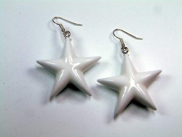 Ohrhänger - Stern - weiß
