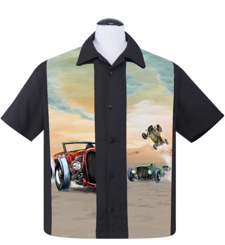 Steady-Shirt - Hot Rod Derby, black