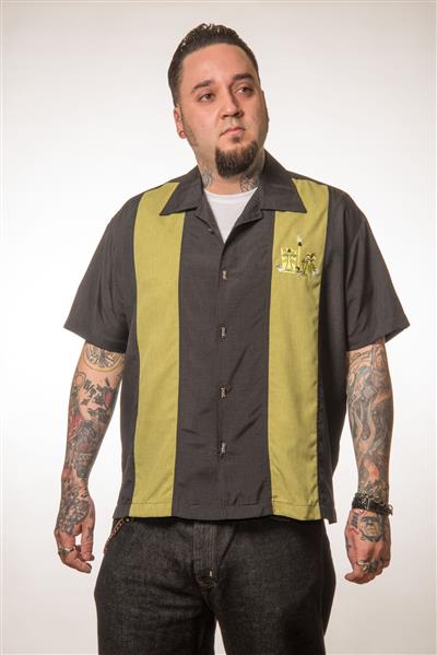 Steady-Shirt - Mickey Button Up, Black
