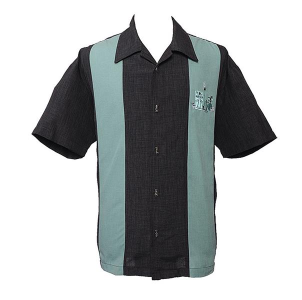 Steady-Shirt - Mickey Button Up, Charcoal