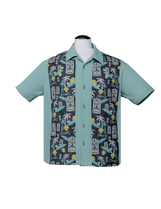 Steady-Shirt - Tiki In Paradise, bluegreen