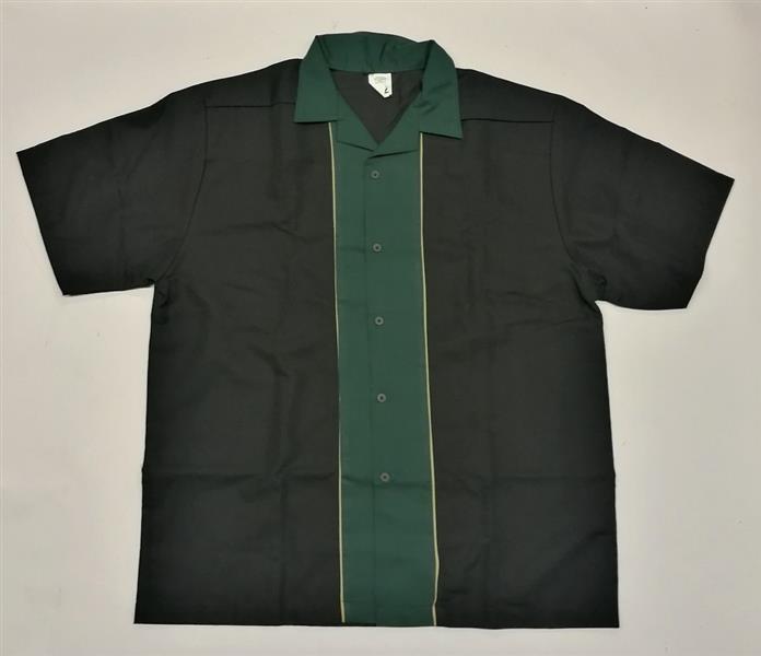 Swingmaster Bowlingshirt - Black-Hunter Green