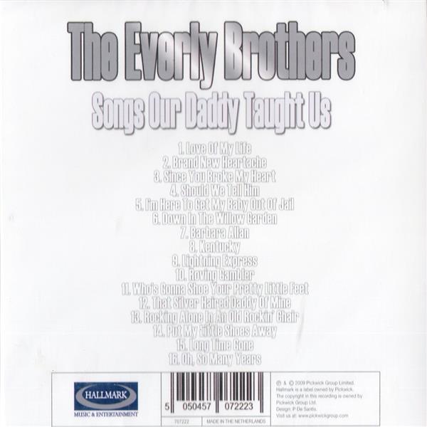 CD - The Everly Brothers - Songs Our Daddy Taught Us