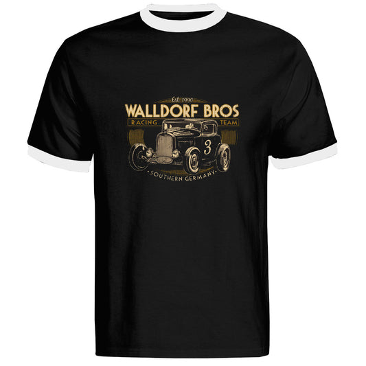 Ringer-Shirt - Walldorf Bros, Schwarz
