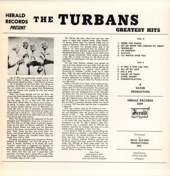 LP - Turbans - Presenting Greatest Hits
