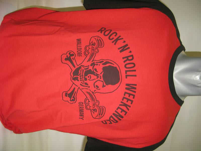 T-shirt - Walldorf Weekender, Rot-Schwarz