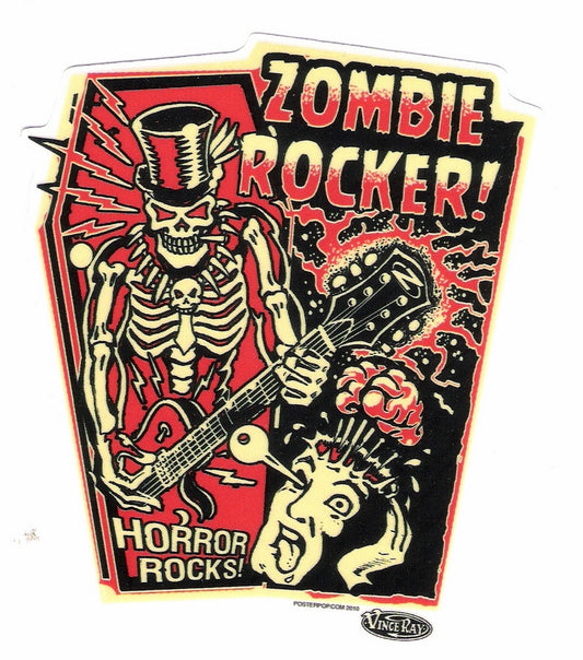 Aufkleber - Vince Ray - Zombie Rocker