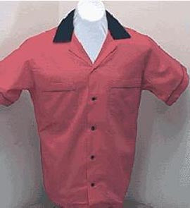 Classic Bowlingshirt - Pink-Black