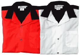 Retro Bowlingshirt - White-Black