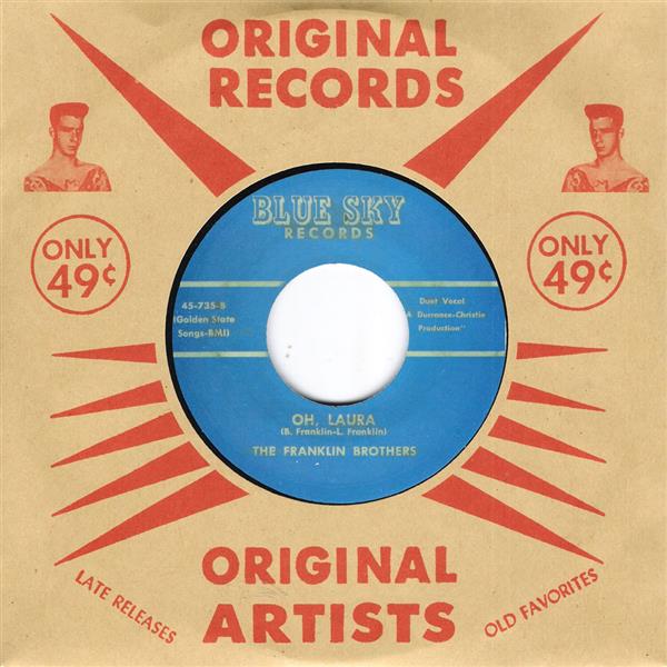 Single - Franklin Bros. Mr. Policeman / Oh, Laura