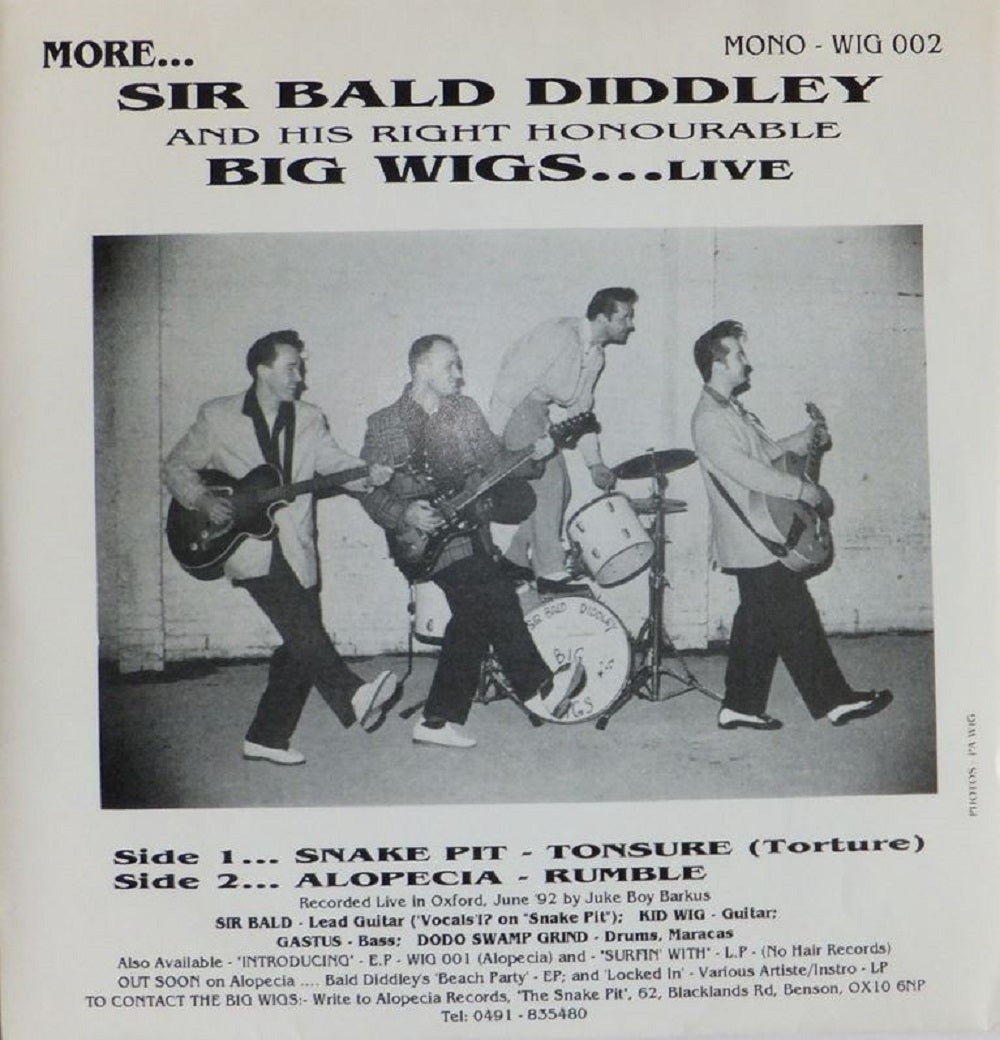 Single - Sir Bald Diddley & His Right Honourable Big Wigs - More Sir Bald Diddley & His Right Honurable . . . Live