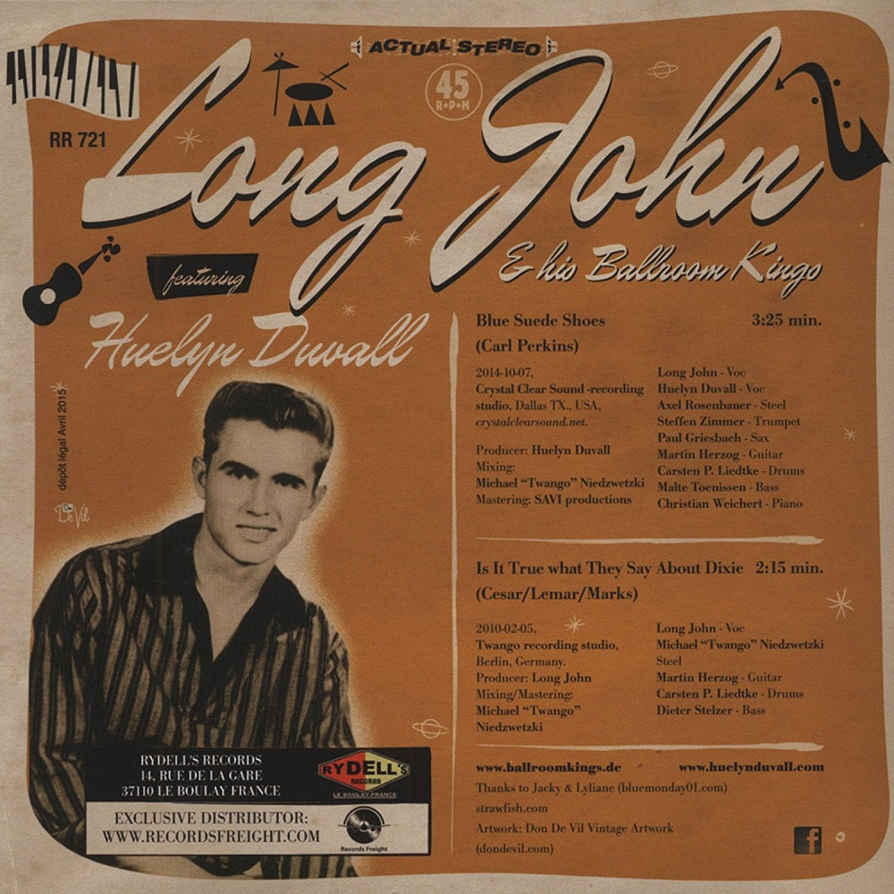 Single - Long John & his Ballroom Kings feat. Huelyn Duvall - Blue Suede Shoes