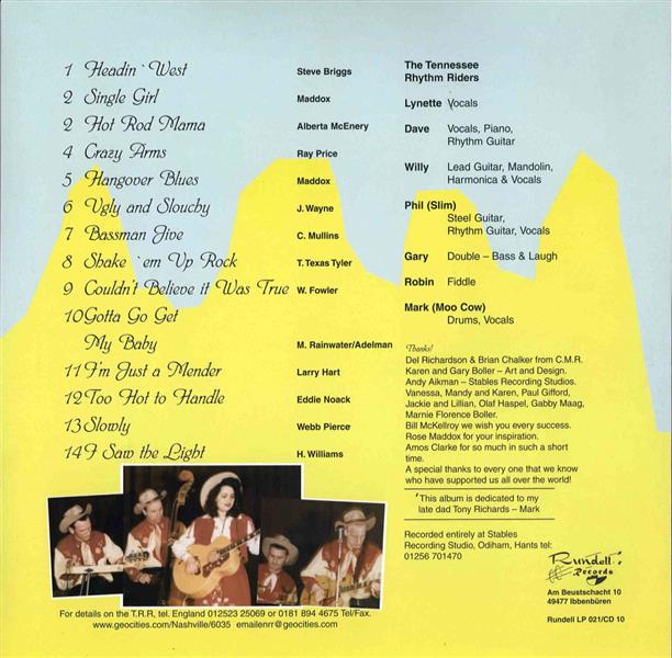 LP - Tennessee Rhythm Riders - Headin’ West