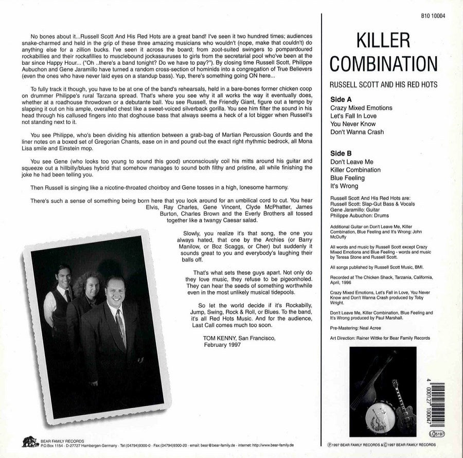 10inch - Russell Scott And The Red Hots - Killer Combination