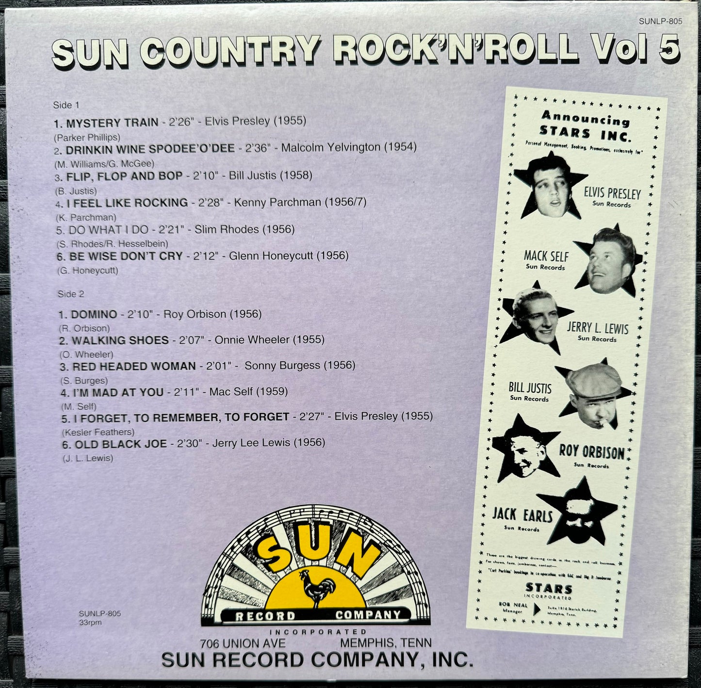 10inch - VA - Sun Country Rock'n'Roll Vol. 1-5 (vollständige Serie)