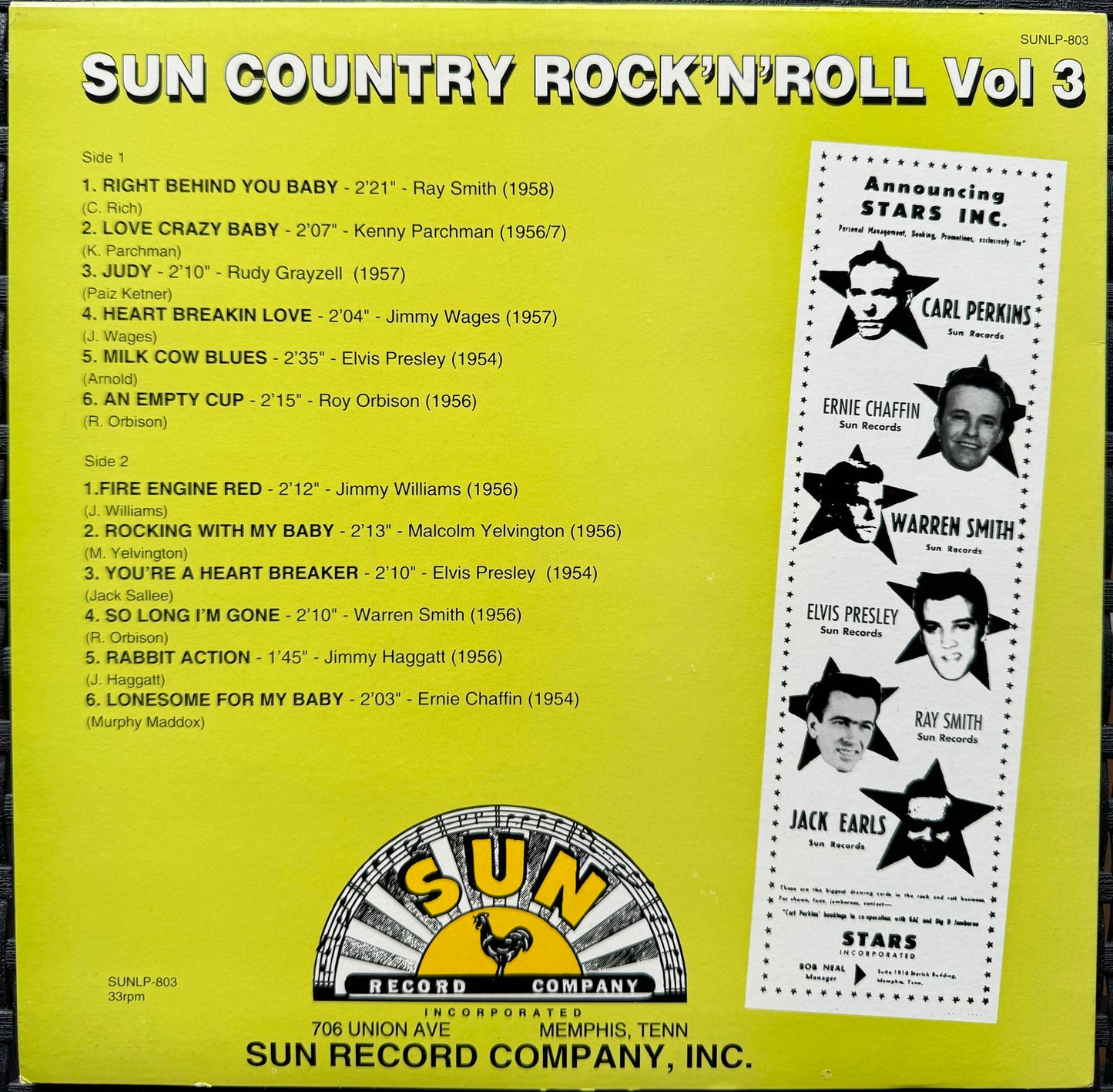 10inch - VA - Sun Country Rock'n'Roll Vol. 1-5 (vollständige Serie)