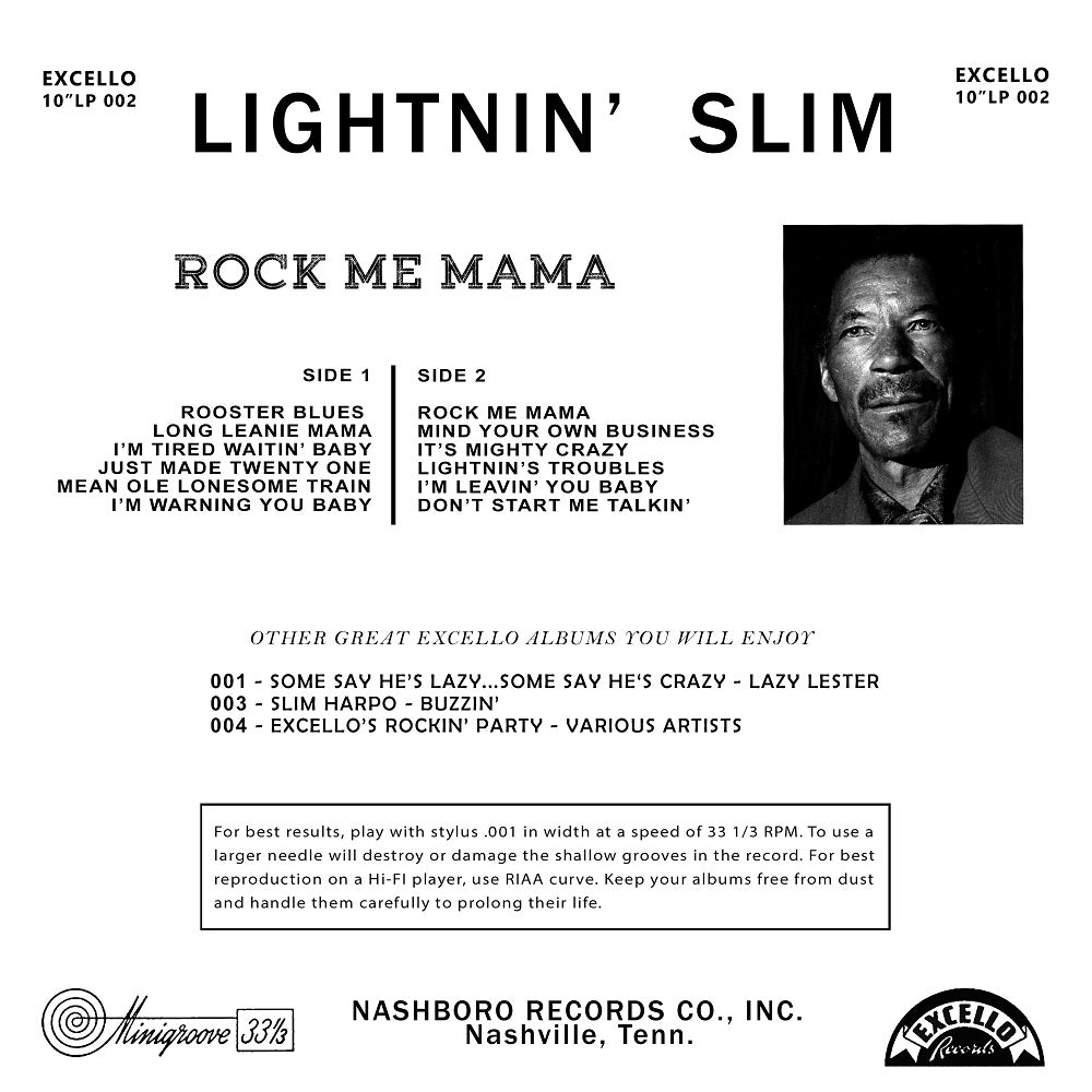 10inch - Lightnin' Slim - Rock Me Mama