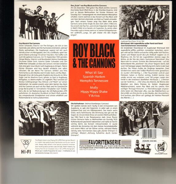 10inch - Roy Black & the Cannons - The Last Rock'n'Roll Show 1964 (Live 26.12.1964)