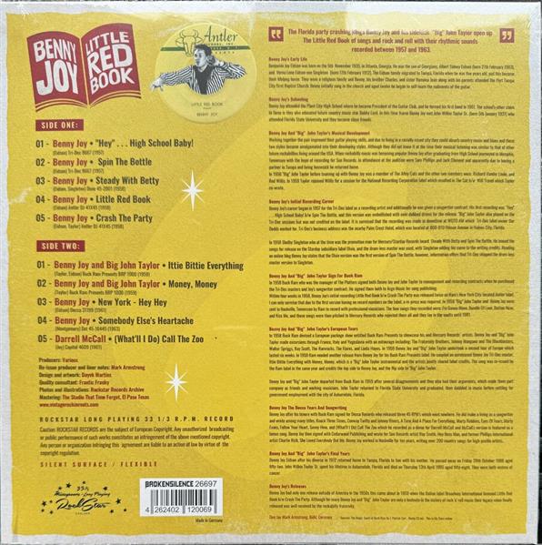 10inch - Benny Joy – Little Red Book