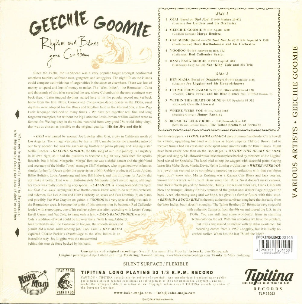 10inch - VA - Geechie Goomie - Rhythm And Blues Gone Carribean