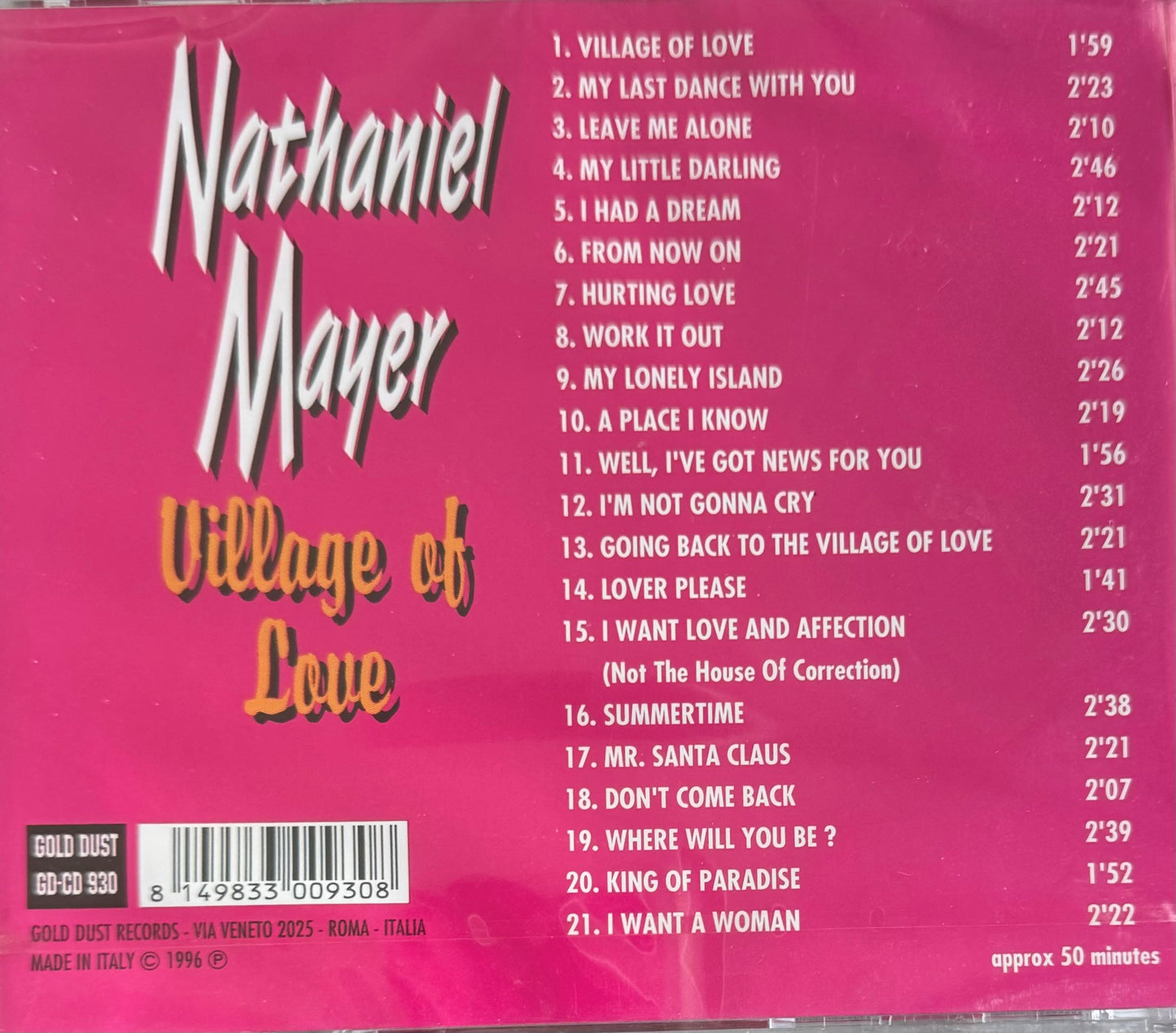 CD - Nathaniel Mayer - Village Of Love