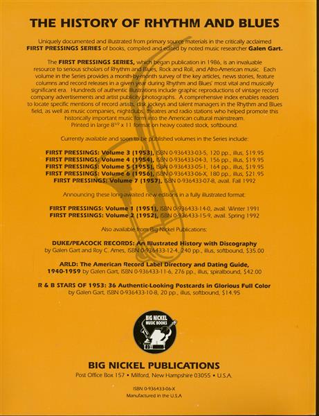 Buch - Galen Gart: First Pressings - The History of Rhythm & Blues Vol.6: 1956