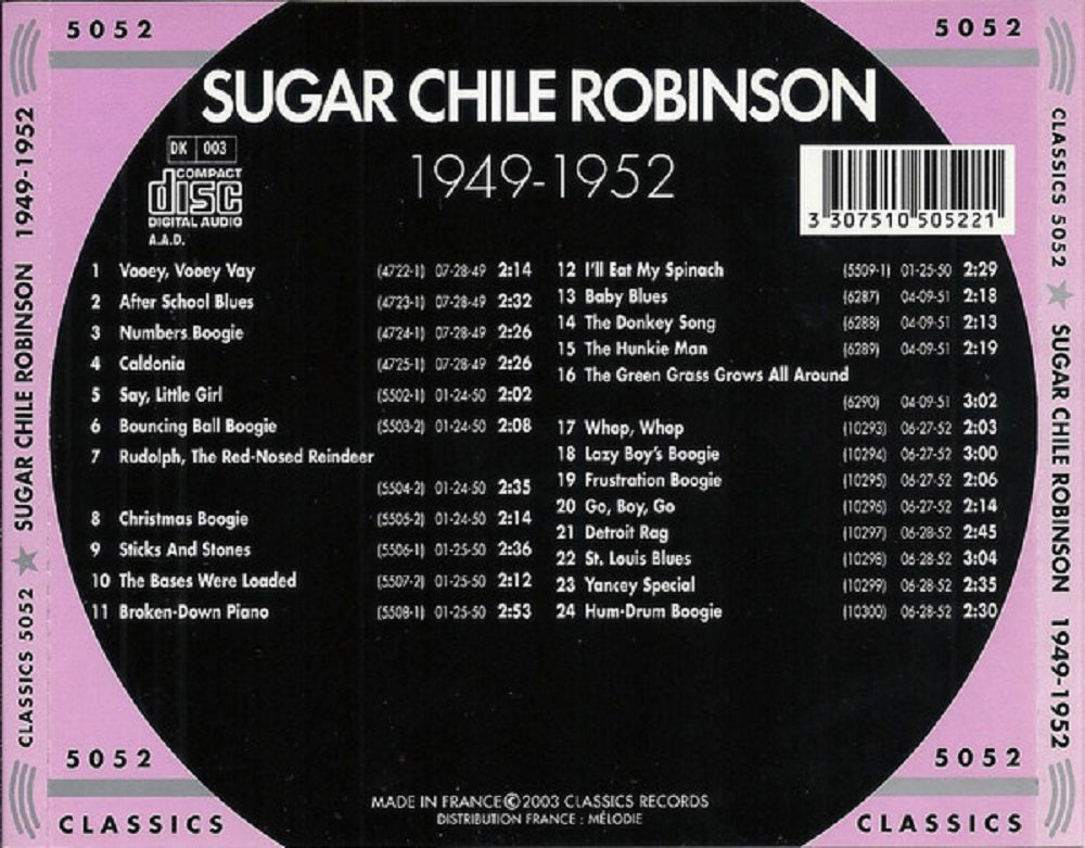 CD - Sugar Chile Robinson - 1949-1952