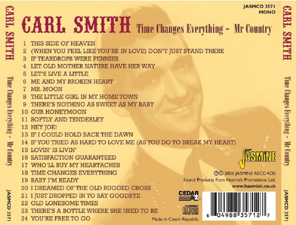 CD - Carl Smith - Time Changes Everything - Mr Country