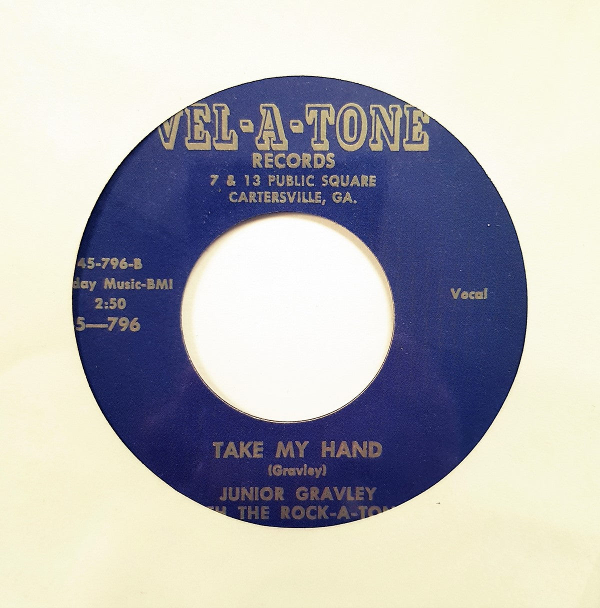 Single - Junior Gravley with The Rock-A-Tones - You Lied To Me Honey / Take My Hand