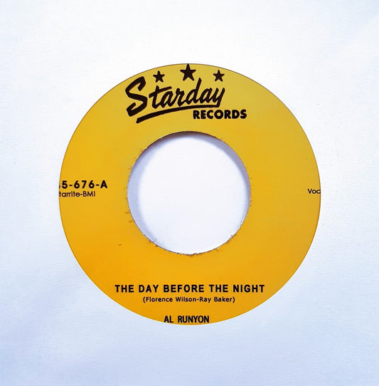 Single - Al Runyon - The Day Before The Night / Baby Please Come Home