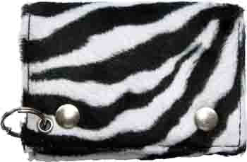 Geldbörse - Zebrafell klein mit Kette