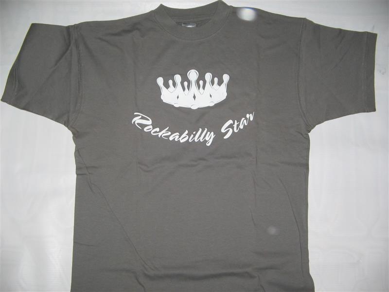 T-Shirt - Rockabilly Star, Dunkelgrau